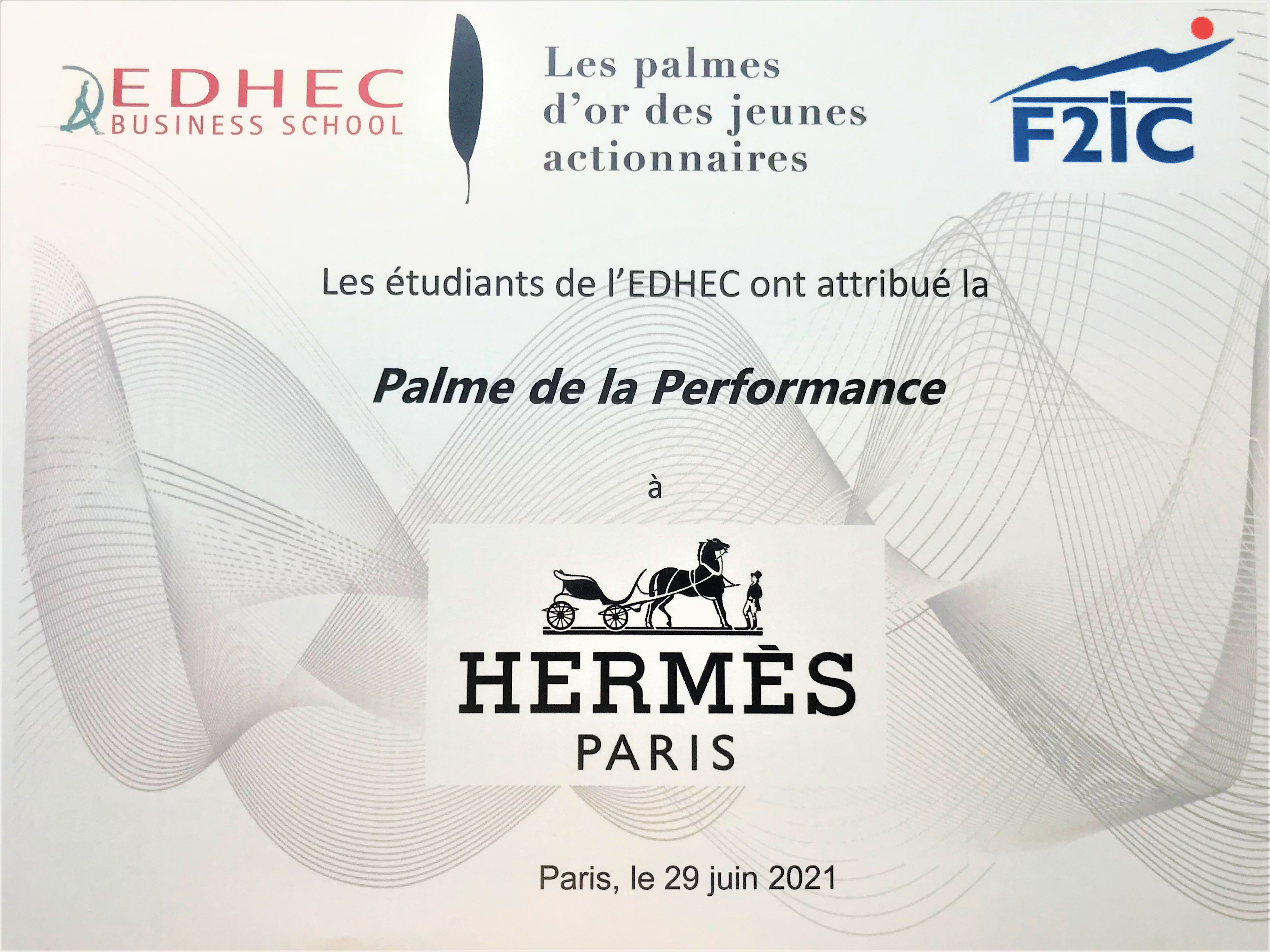 Palme de la performance 2021