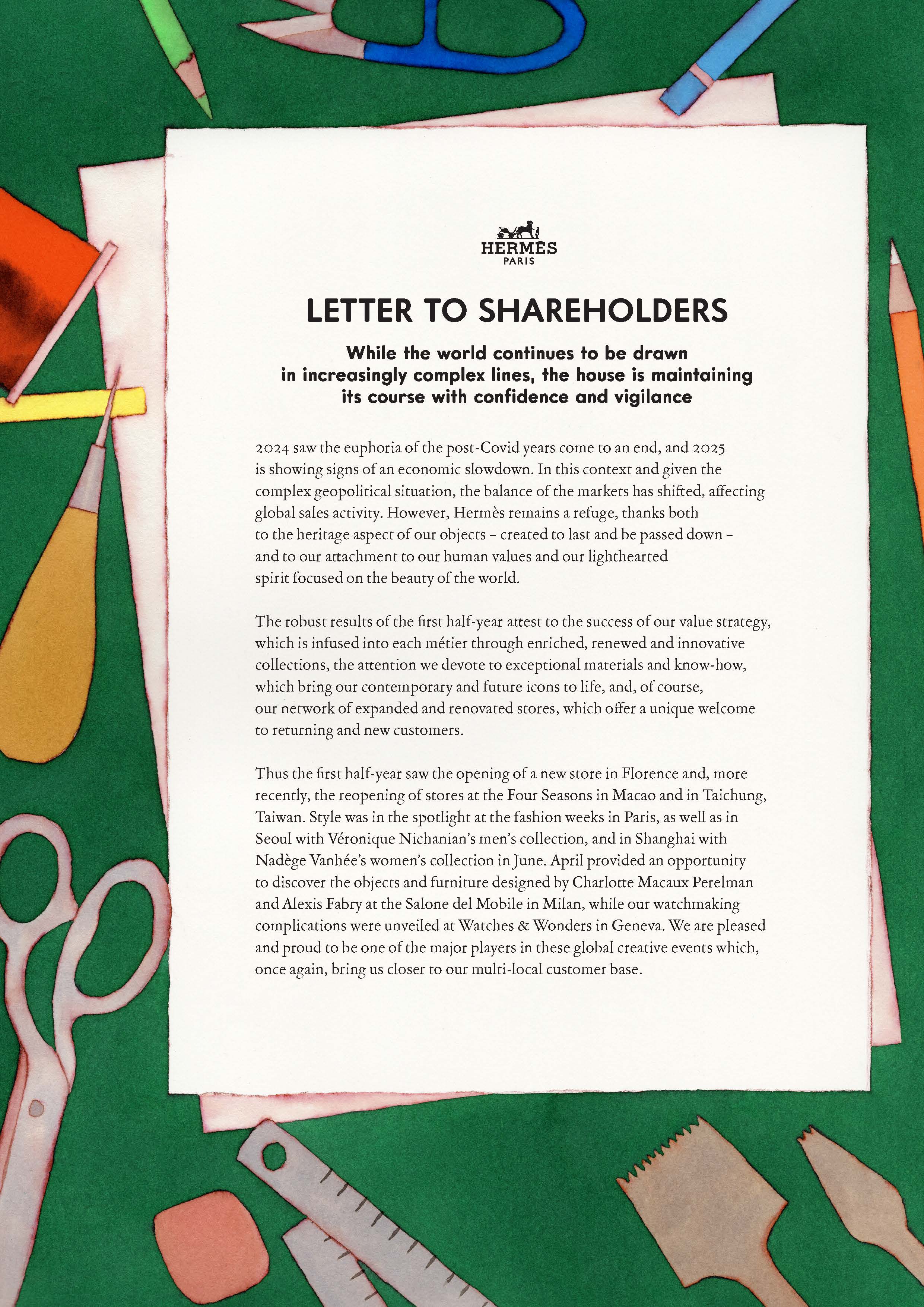 Letter to shareholders - September 2025